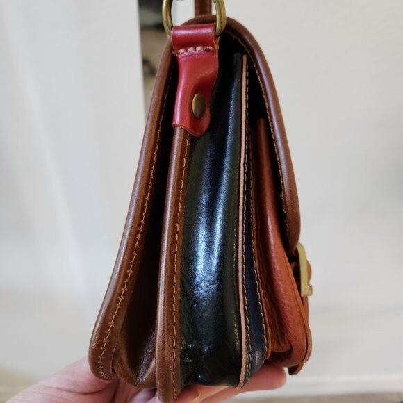 Florencia MADE IN ITALY Small Leather Handbag Black, Burgundy ,Brown and… - Picture 5 of 17